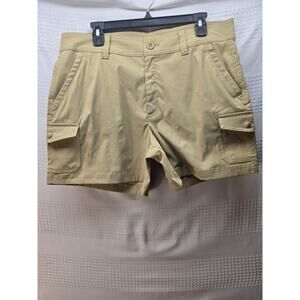 Eddie Bauer Womens Cargo Pocket Style Shorts Size 16 Khaki Gorpcore 6222